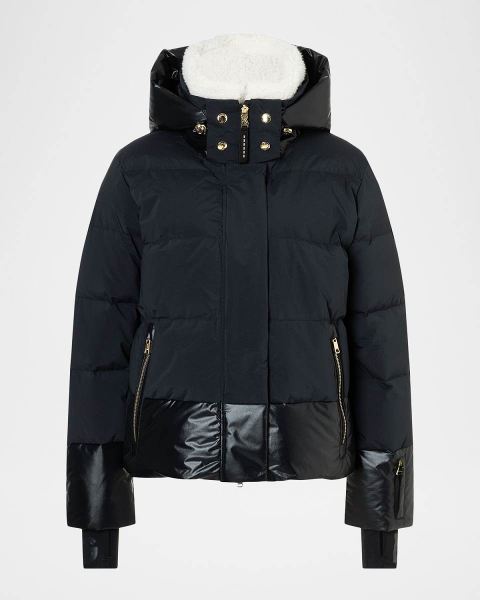 Maja Down Ski Jacket with Removable Hood & Collar
